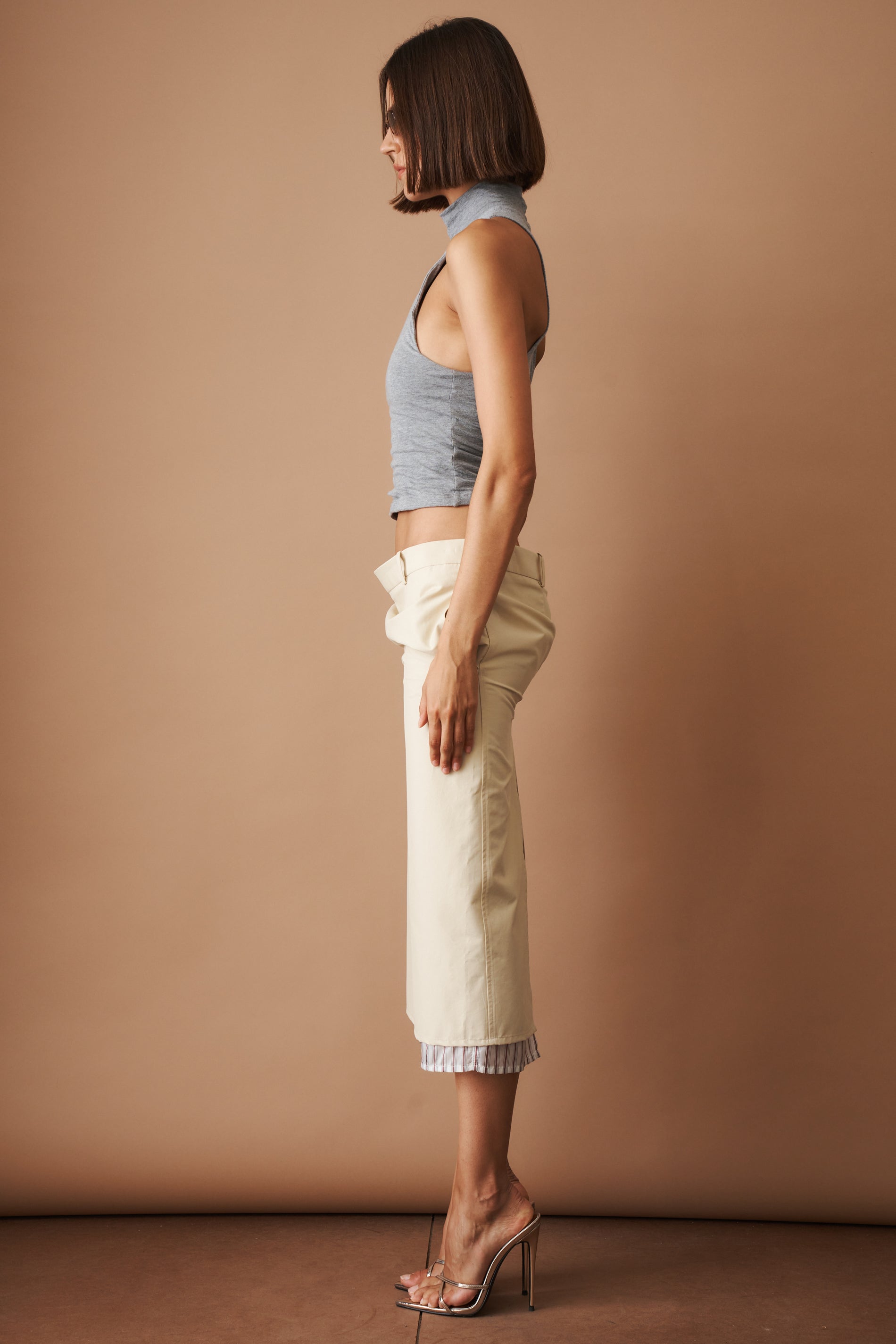 Beige Midi Skirt - DÉSORDRE