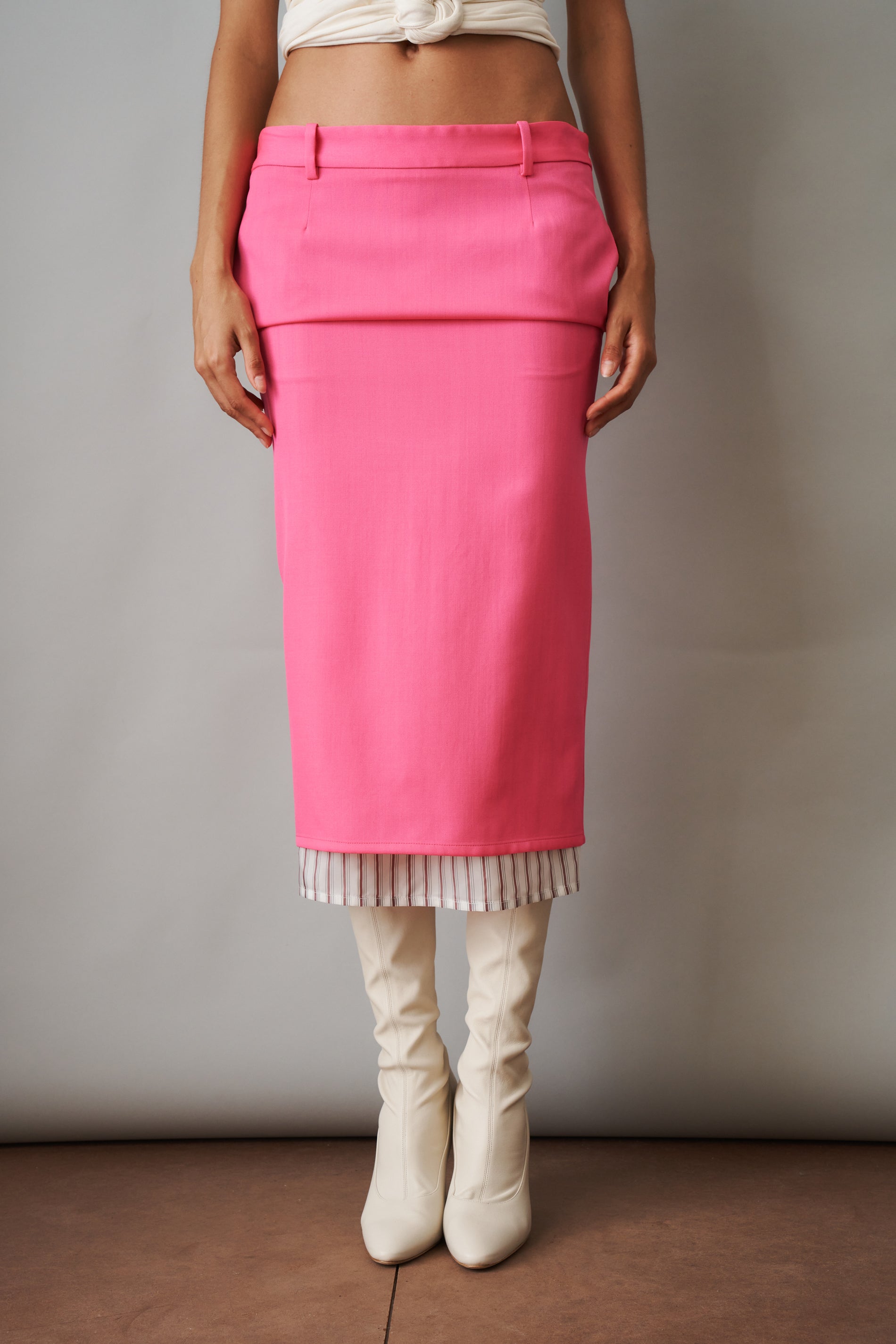 Pink Midi Skirt - DÉSORDRE