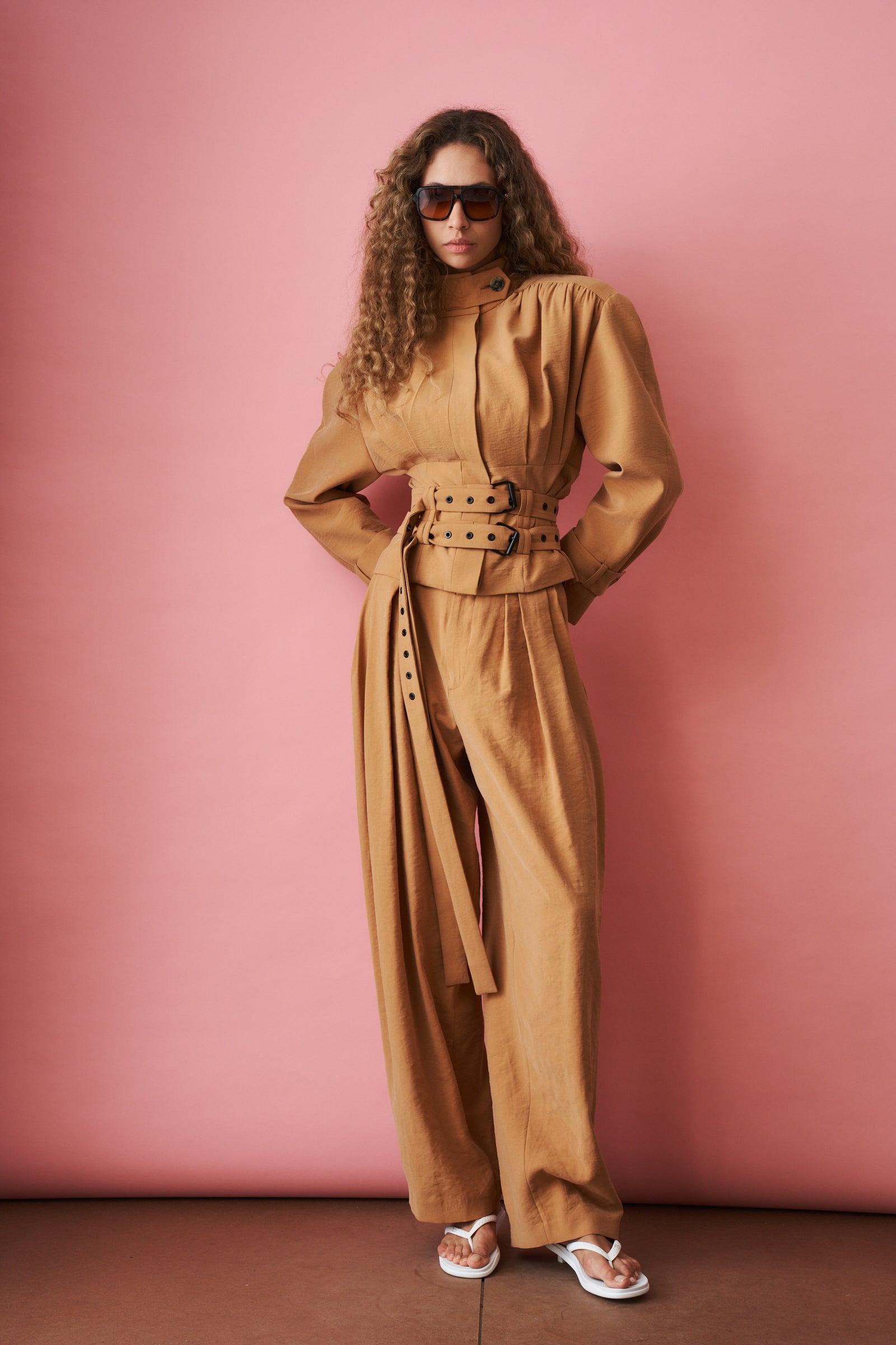 Orange Pleat Pant - DÉSORDRE