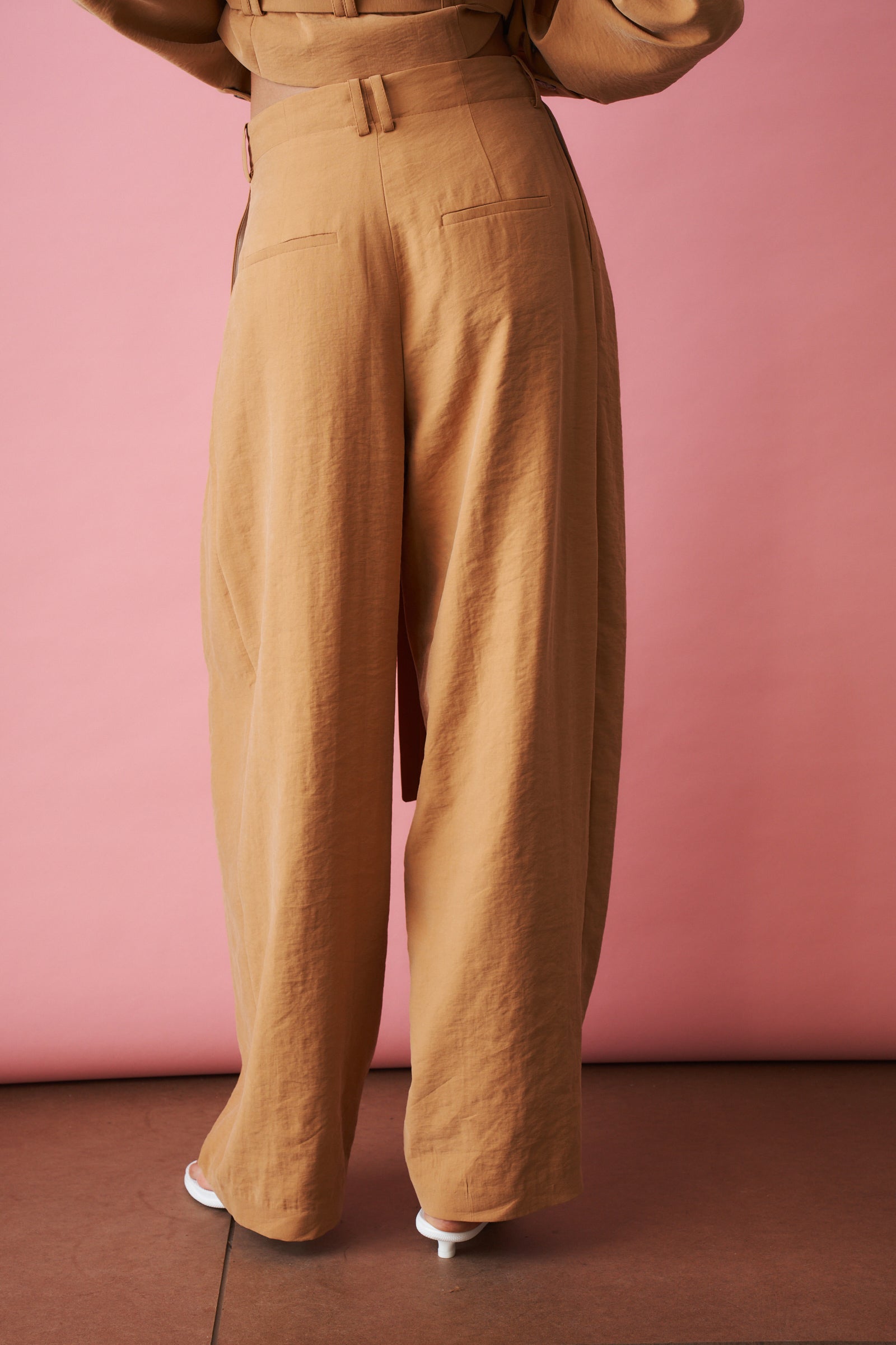 Orange Pleat Pant - DÉSORDRE