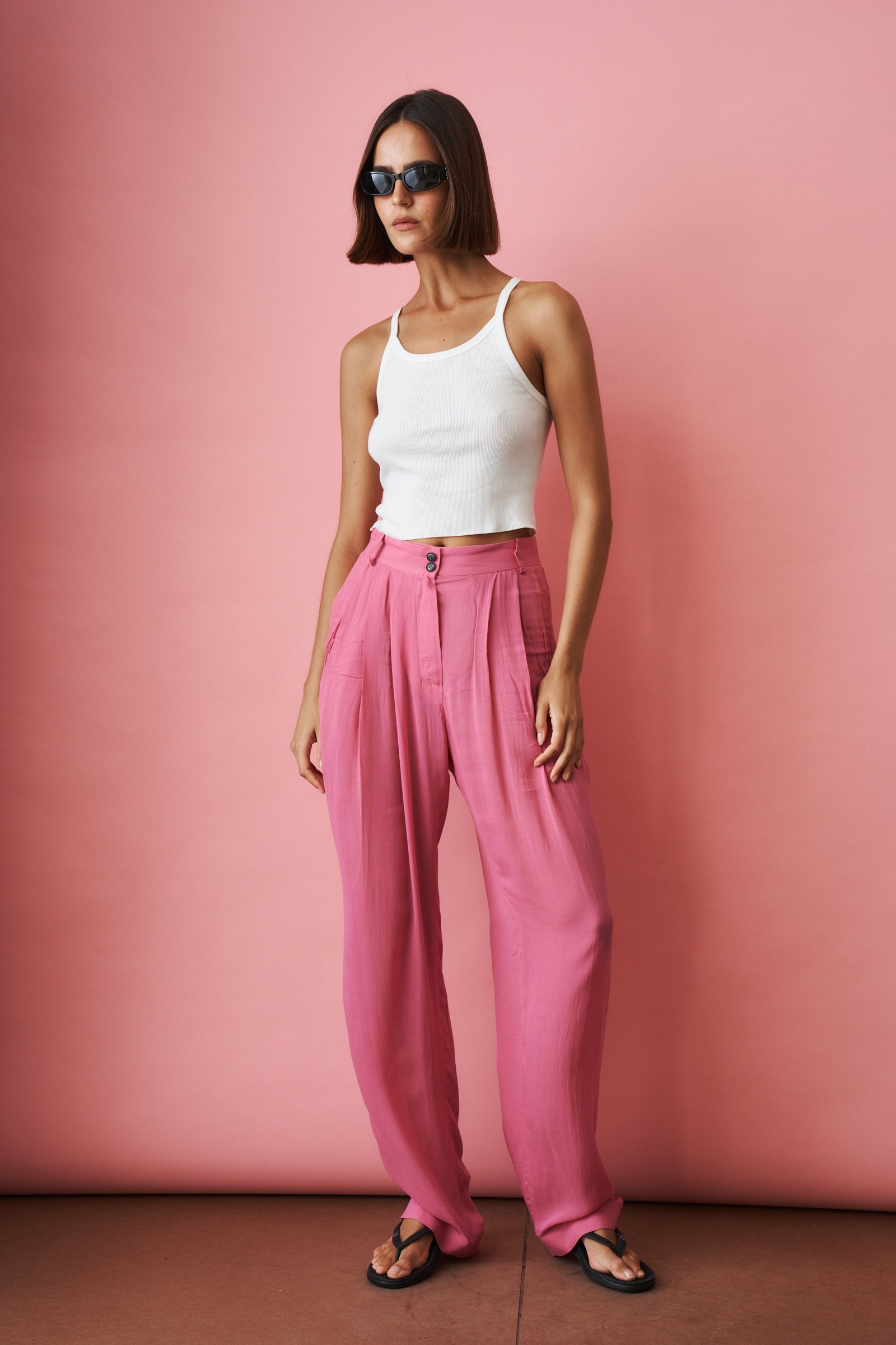 Pink Pleat Pant - DÉSORDRE