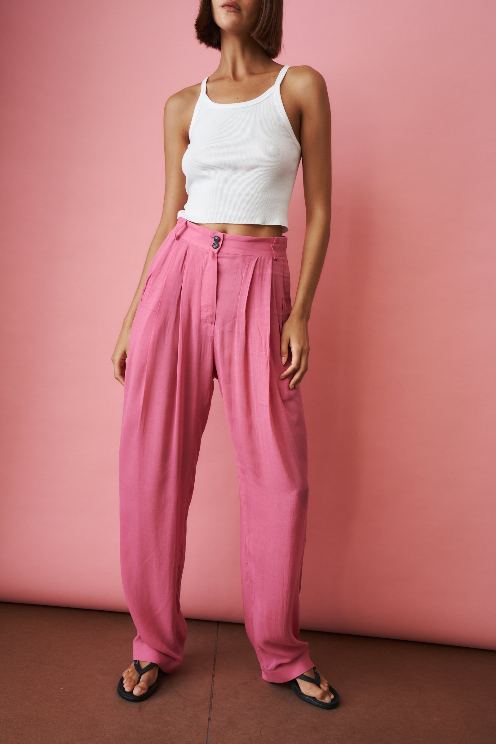 Pink Pleat Pant - DÉSORDRE