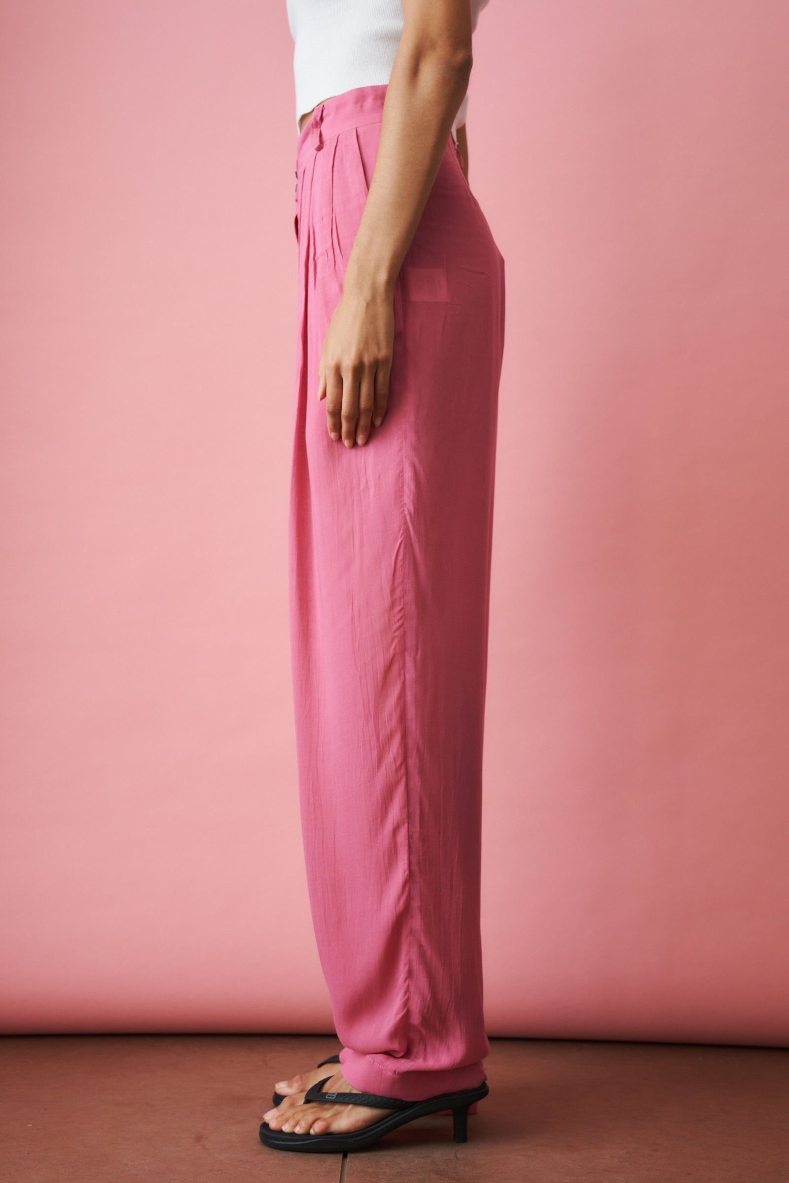 Pink Pleat Pant - DÉSORDRE