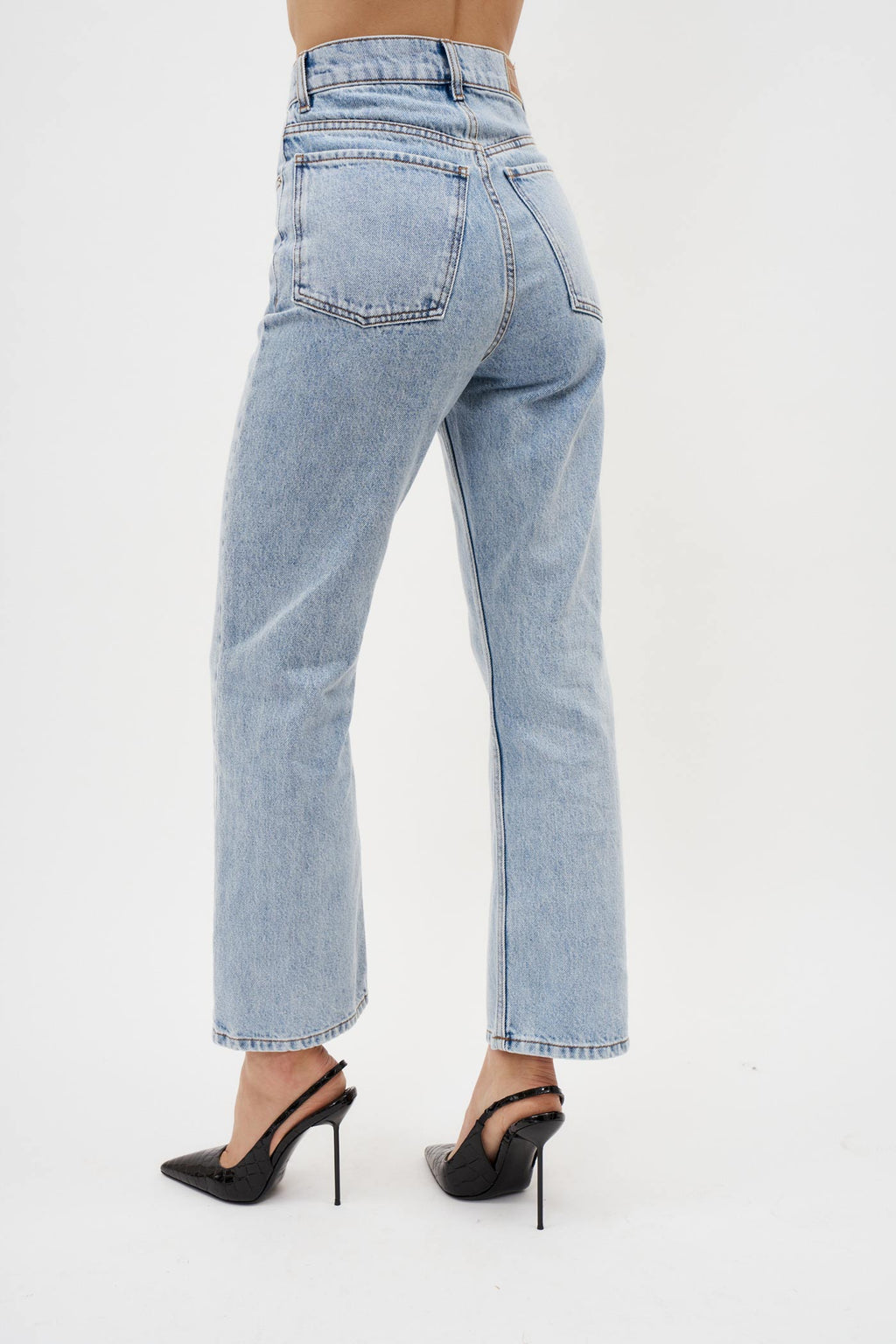 Tori Mum Washed Blue Jeans - Désordre Boutique