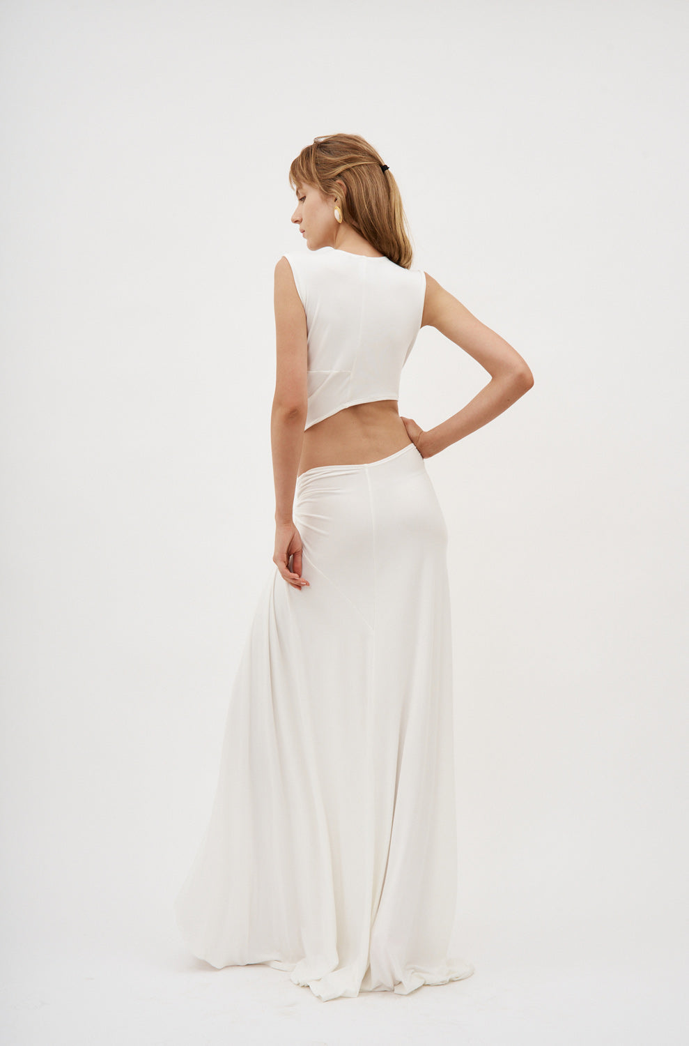 Triple Loop White Dress - Désordre Boutique