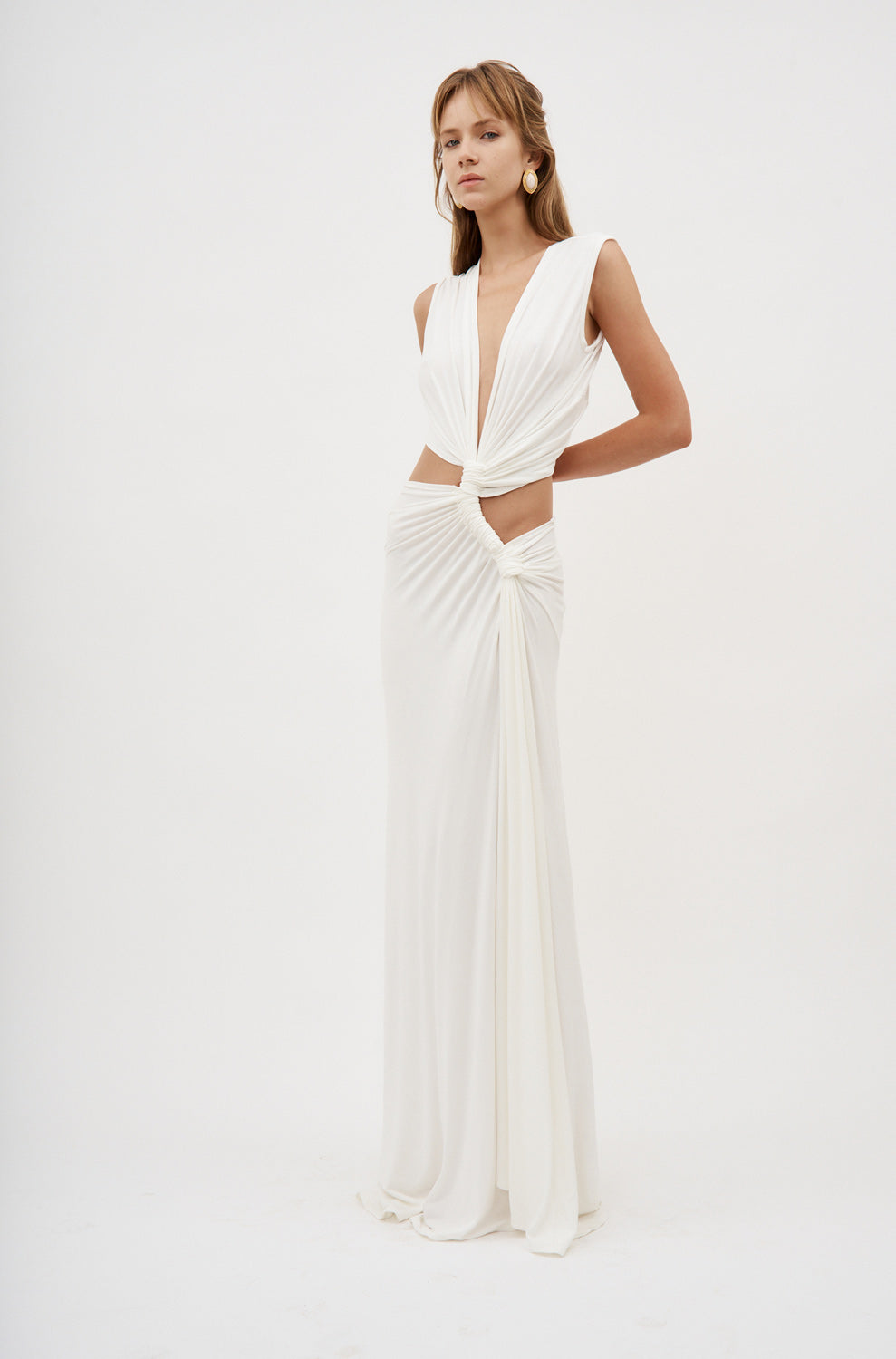 Triple Loop White Dress - Désordre Boutique