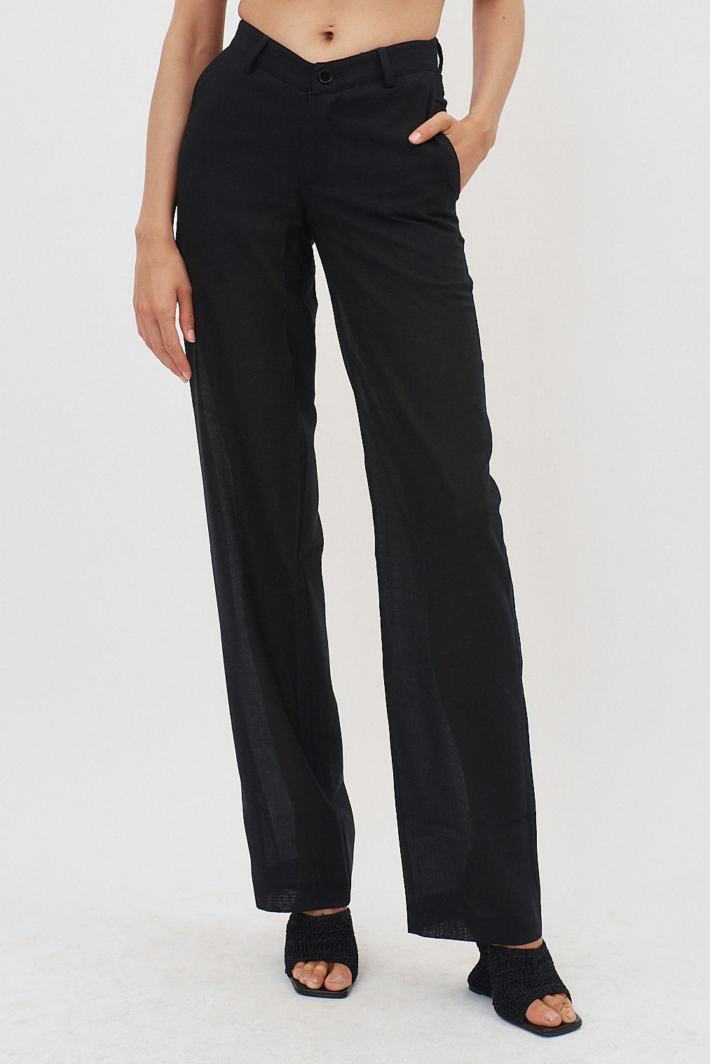 V Black Tailored Trousers - Désordre Boutique