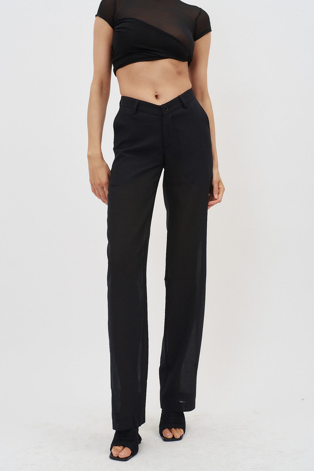 V Black Tailored Trousers - Désordre Boutique