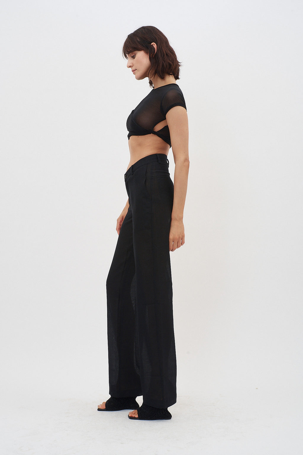 V Black Tailored Trousers - Désordre Boutique