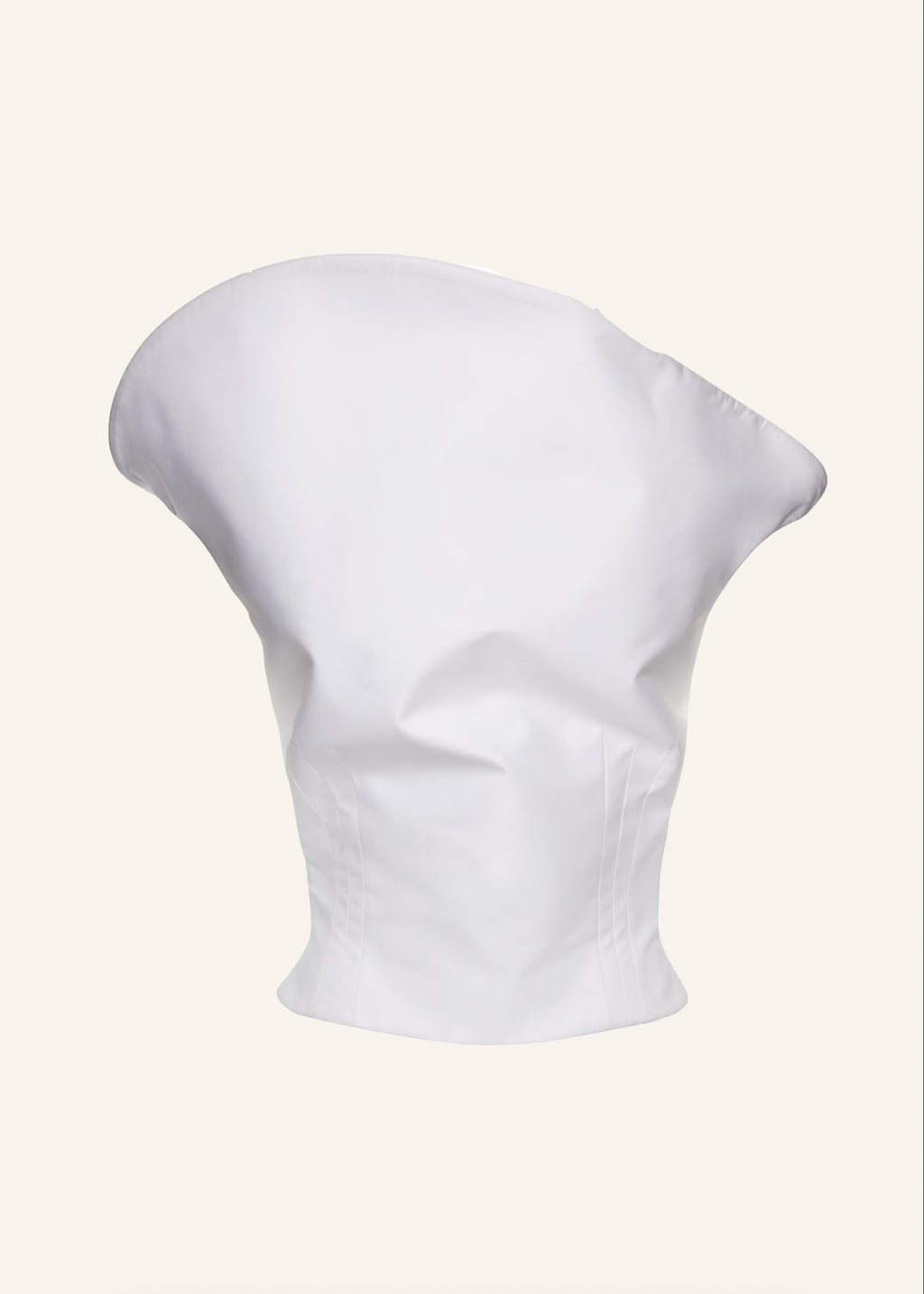 Exaggerated White Bustier