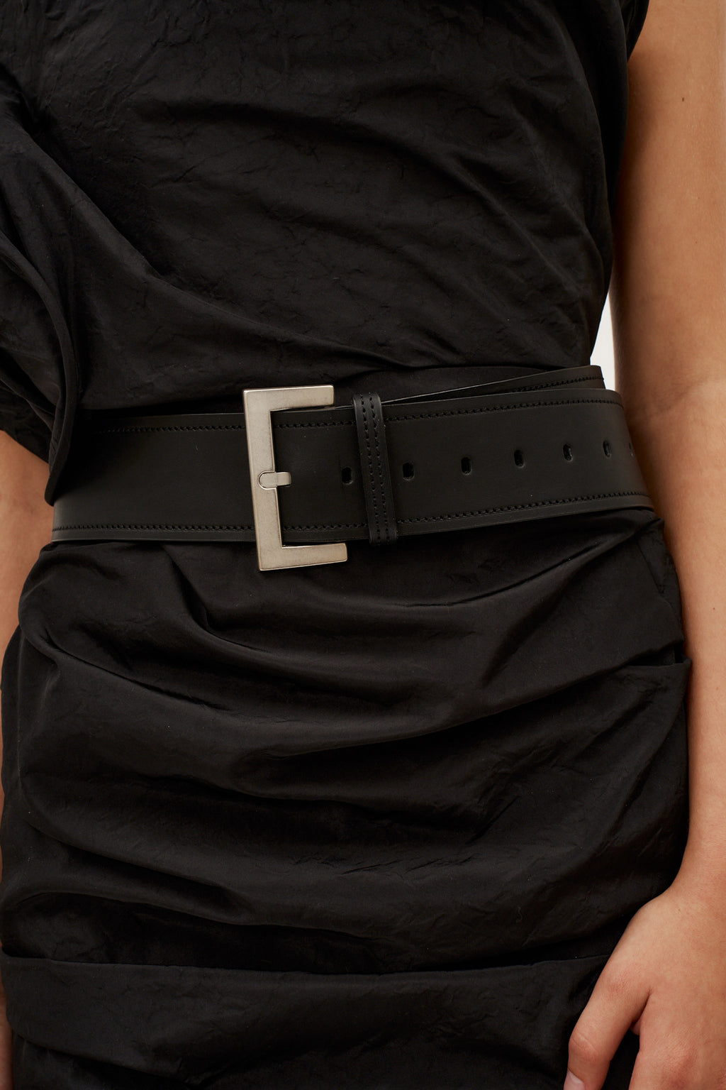 Wide Leather Black Belt - Désordre Boutique