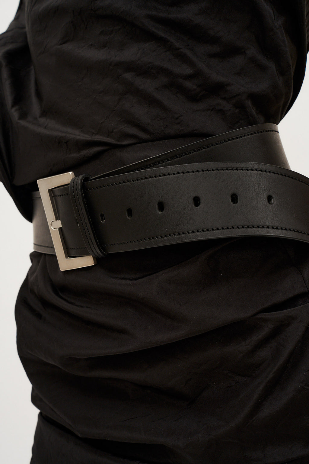 Wide Leather Black Belt - Désordre Boutique