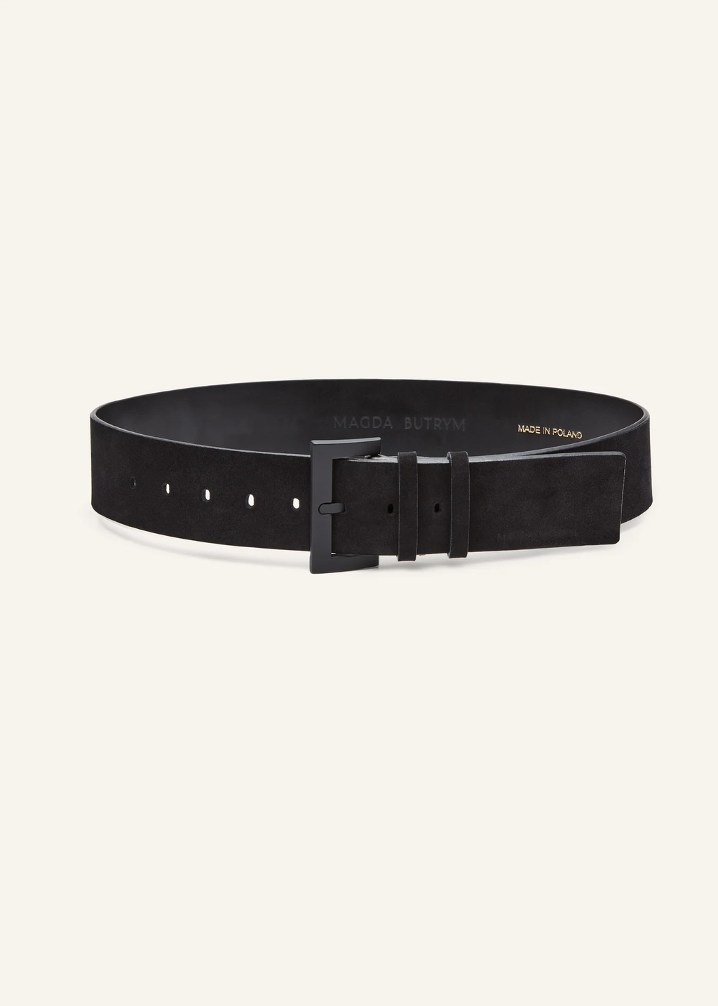 Wide Suede Black Belt - Désordre Boutique