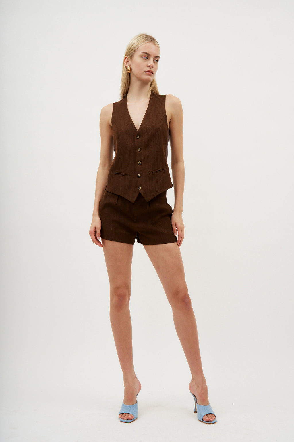 Wyck Chocolate Waistcoat - Désordre Boutique