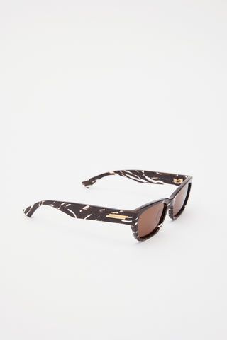 Cat Eye Brown Pattern Sunglasses