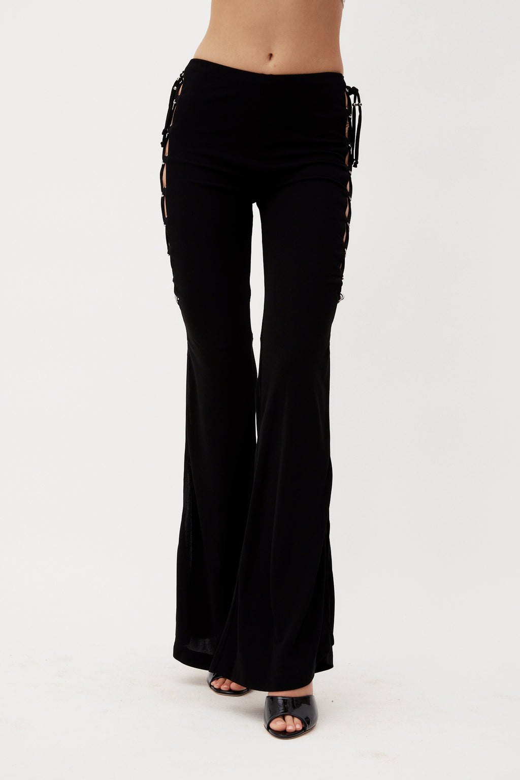 Cyrus Black Flare Trousers