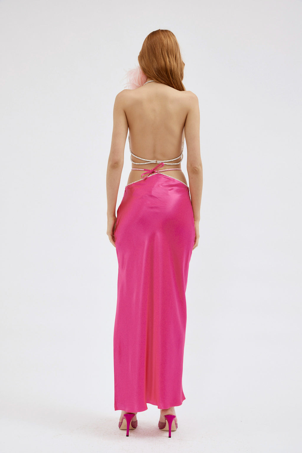 Crystalline Pink Bias Slip Skirt