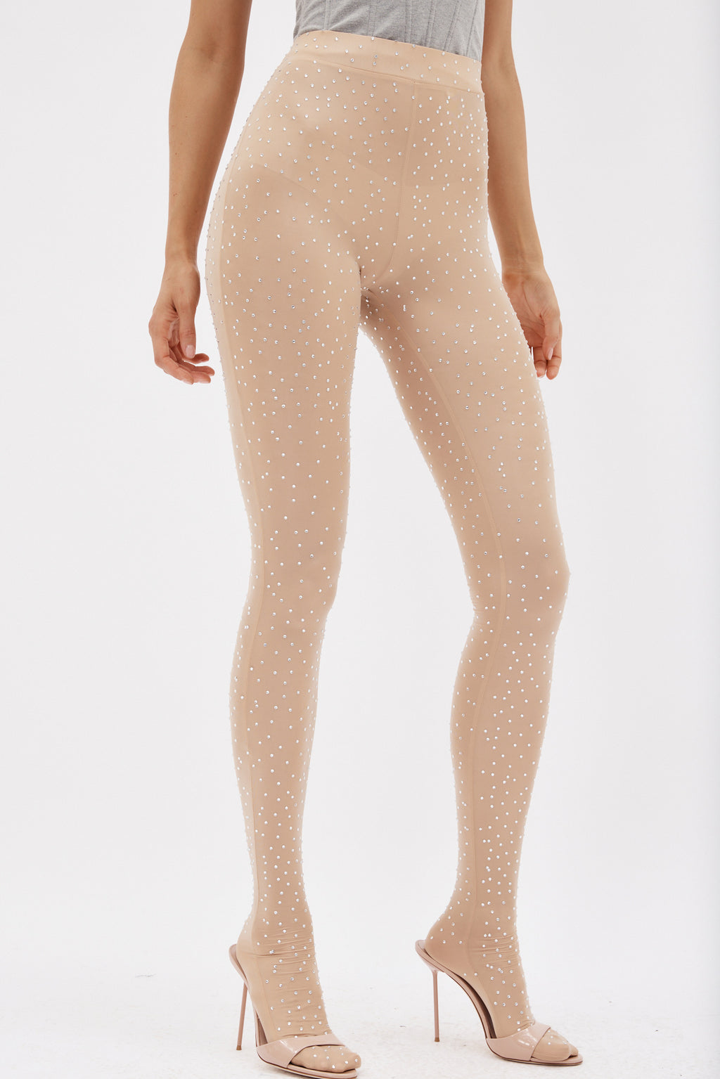 Alex Perry Rane Crystal-embellished Stretch-jersey Tights - Brown -  ShopStyle Hosiery