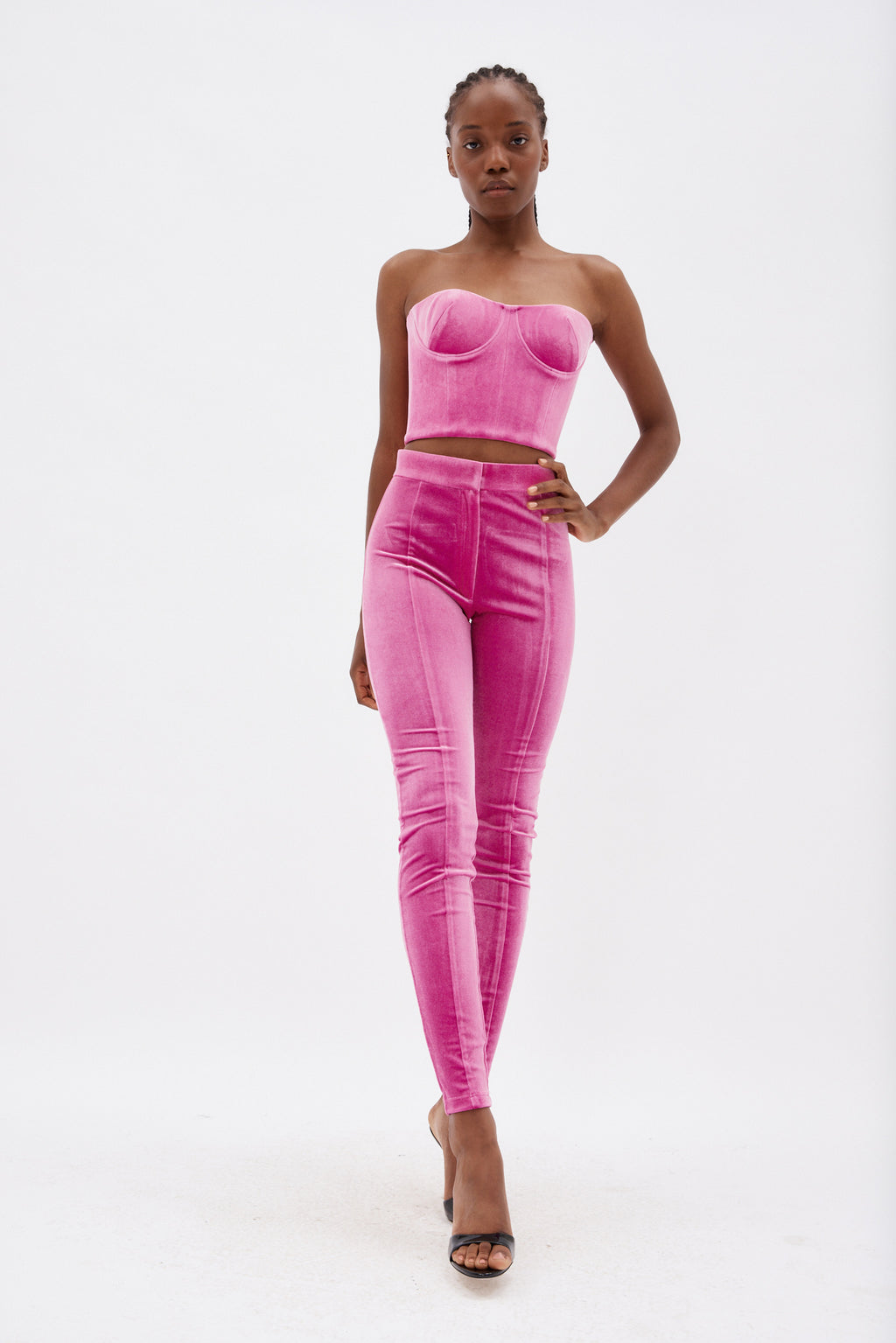 Alex Perry Crawford Pink Velvet Leggings – Désordre Boutique