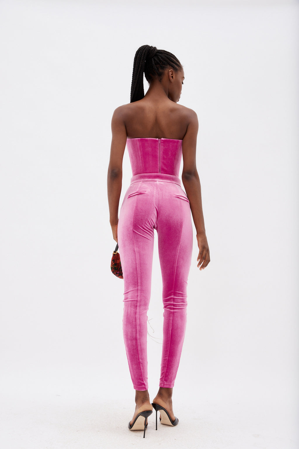 Crawford Pink Velvet Leggings