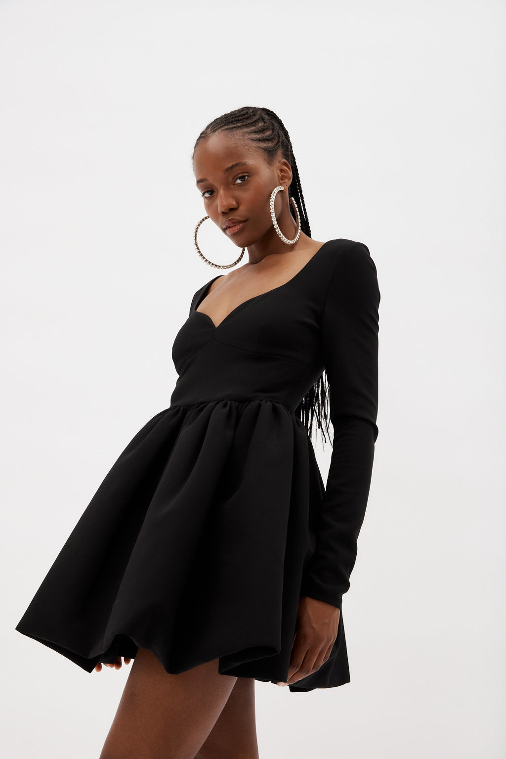 Louis Vuitton Black Wool A-Line Petal Embroidered Dress – Boutique