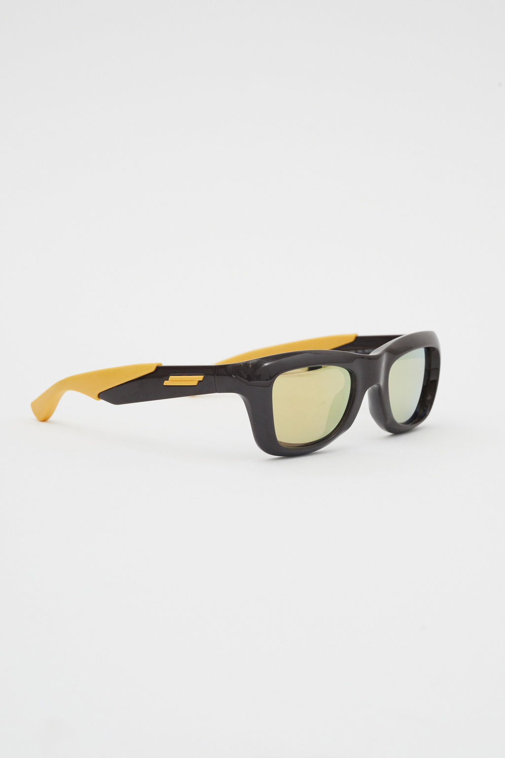 Sporty Rectangular Brown Gold Sunglasses