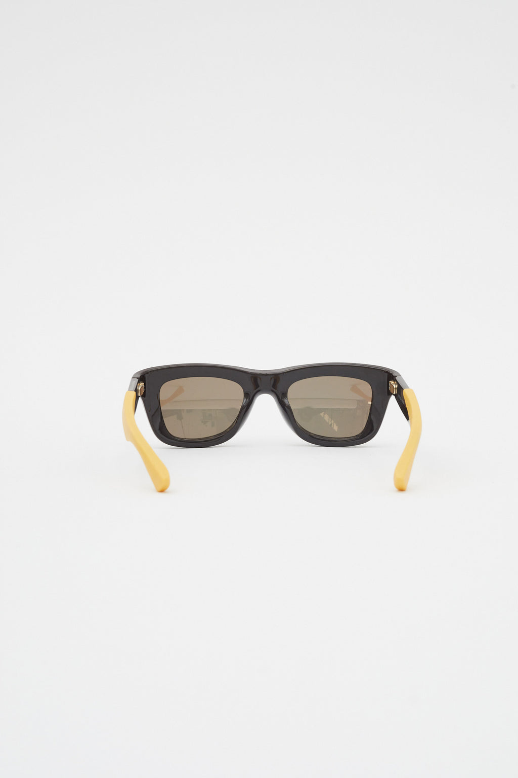 Sporty Rectangular Brown Gold Sunglasses