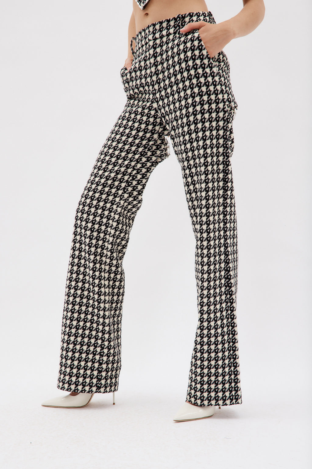 AREA Crystal Slit Trousers