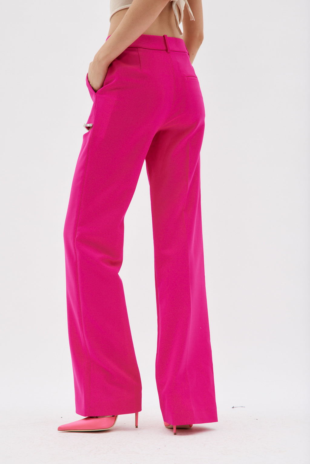 AREA NYC Crystal Slit Fuchsia Trouser – Désordre Boutique