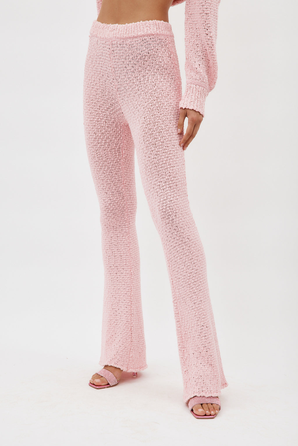 Pink Knitwear Pants