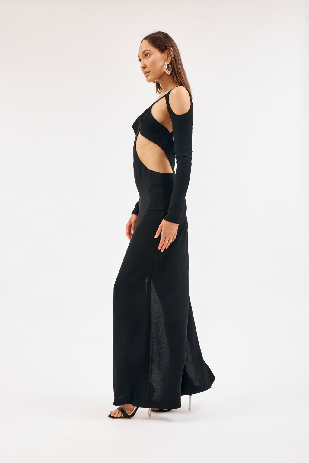 Backless Cut Out Black Dress - Désordre Boutique