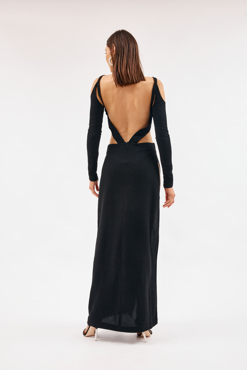 Backless Cut Out Black Dress - Désordre Boutique