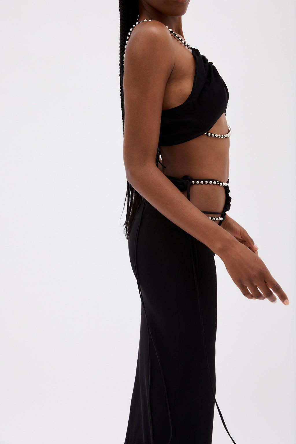 Bertoia Chrome Black Crop Top - Désordre Boutique