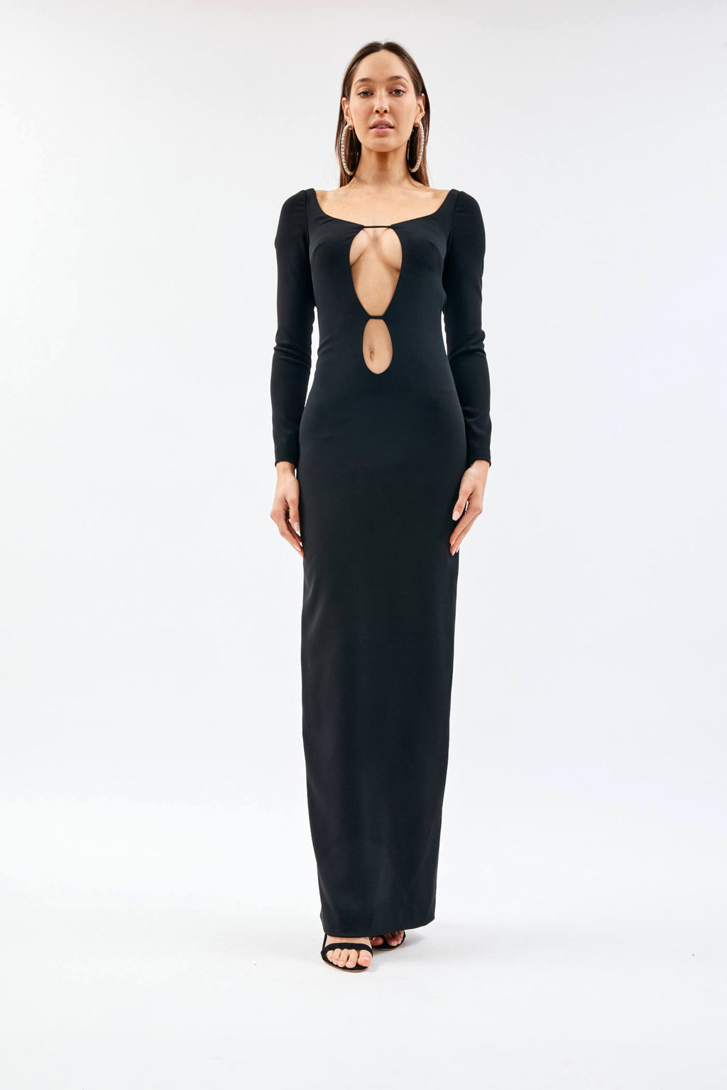 Black V Neck Maxi Dress - Désordre Boutique