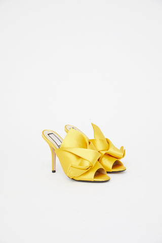 Canary Satin Knot Heel - Désordre Boutique