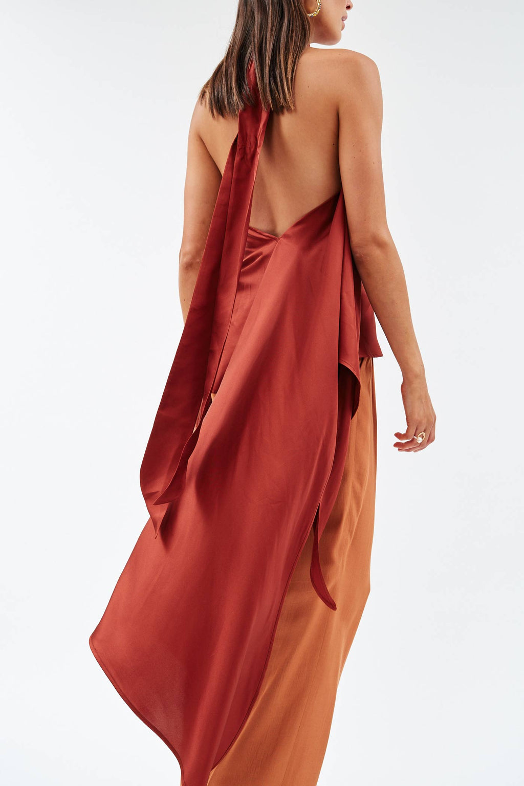 Carmo Brick Silk Halter - Désordre Boutique