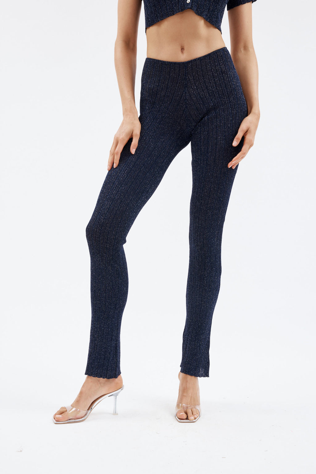 Cento Midnight Grey Knit Pant - Désordre Boutique