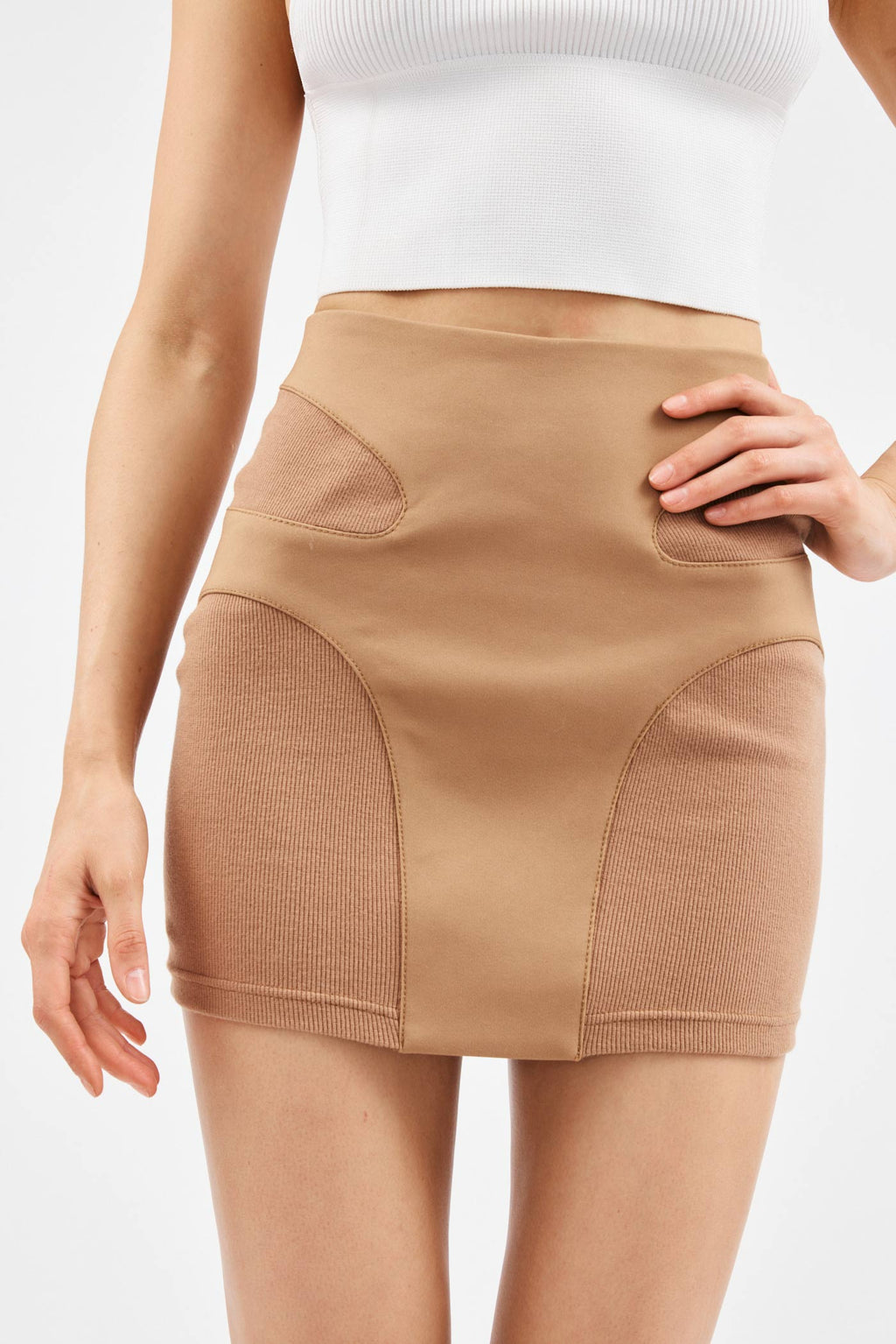 Contour Stitch Timber Mini Skirt - Désordre Boutique