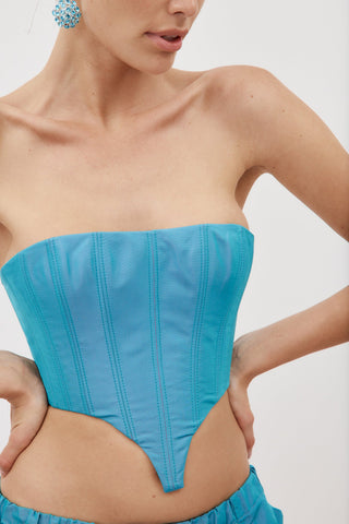 Cropped Aqua Bustier - Désordre Boutique