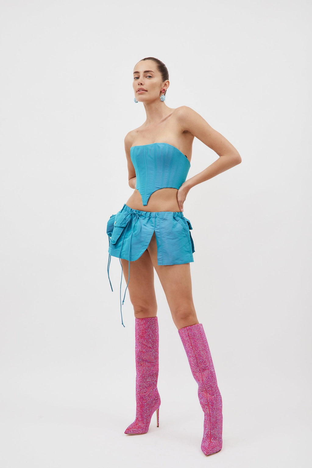 Cropped Aqua Bustier - Désordre Boutique