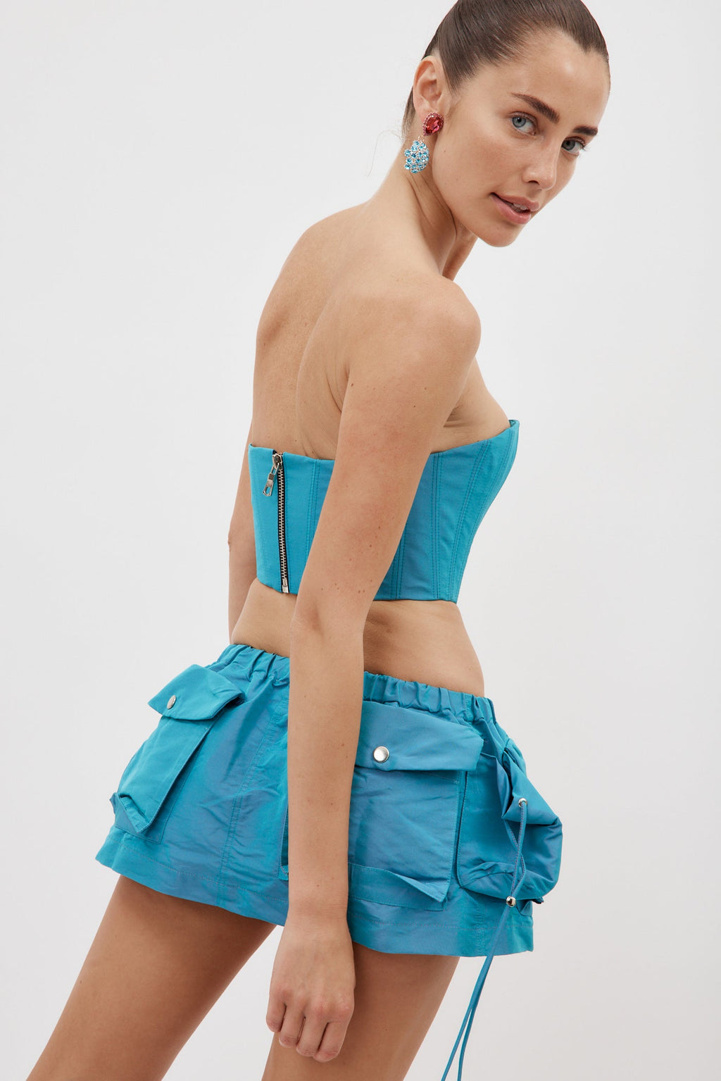 Cropped Aqua Bustier - Désordre Boutique