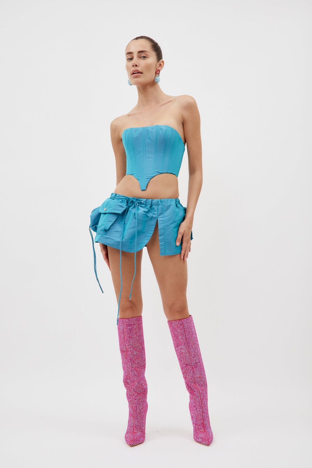 Cropped Aqua Bustier - Désordre Boutique