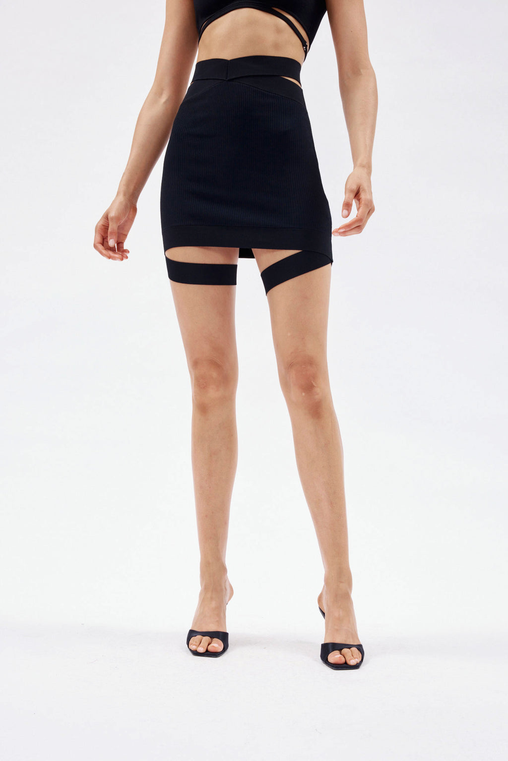 Cross Rib Black Skirt - Désordre Boutique