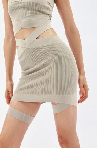 Cross Rib Sand Skirt - Désordre Boutique