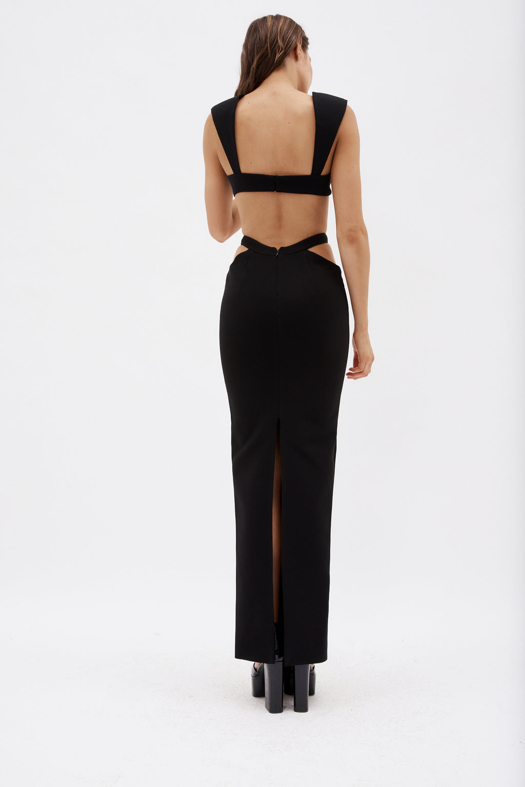 Cut Out Long Black Skirt - Désordre Boutique