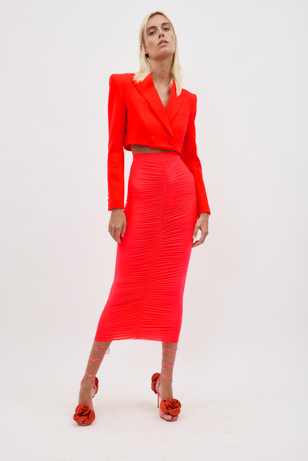 Dakota Strawberry Ruched Skirt - Désordre Boutique