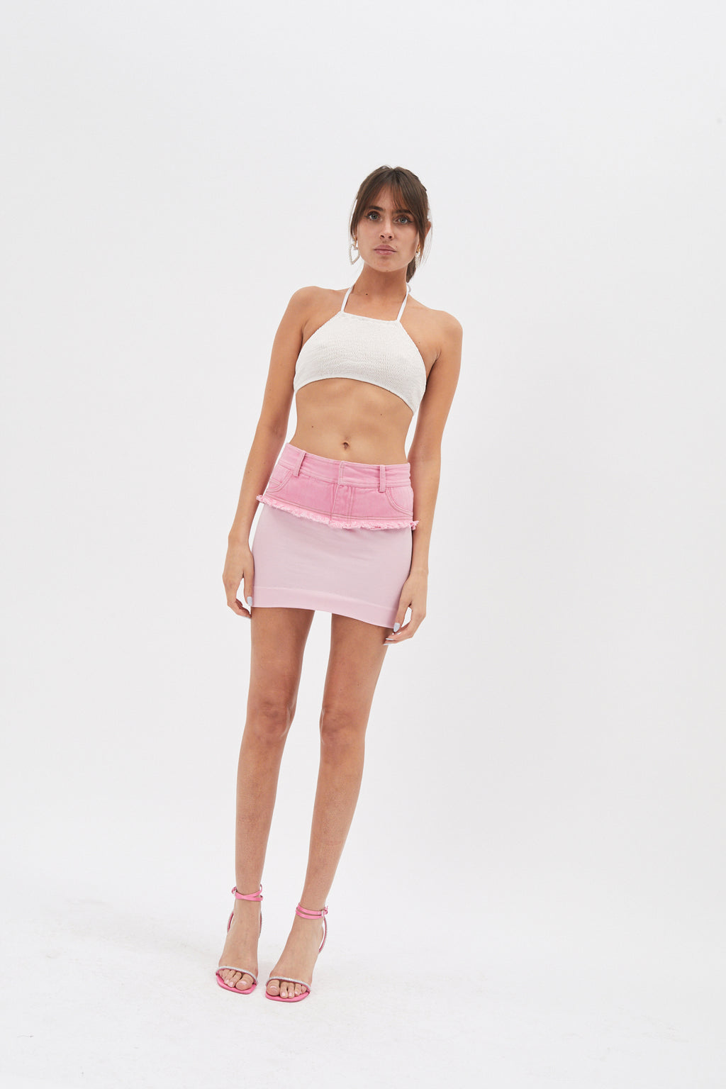 Denim Belt Hillier Pink Mini Skirt - Désordre Boutique