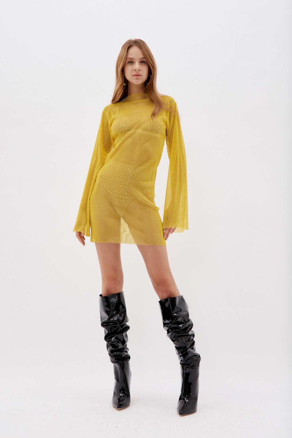 Diamonds Yellow Mini Dress - Désordre Boutique