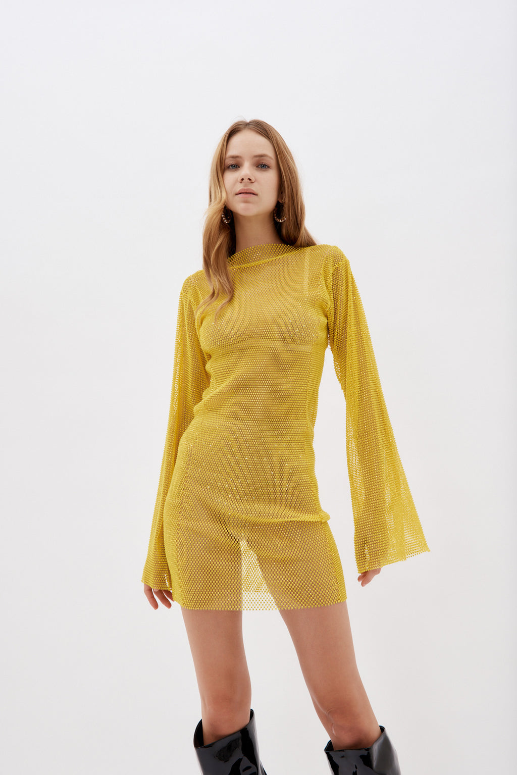 Diamonds Yellow Mini Dress - Désordre Boutique