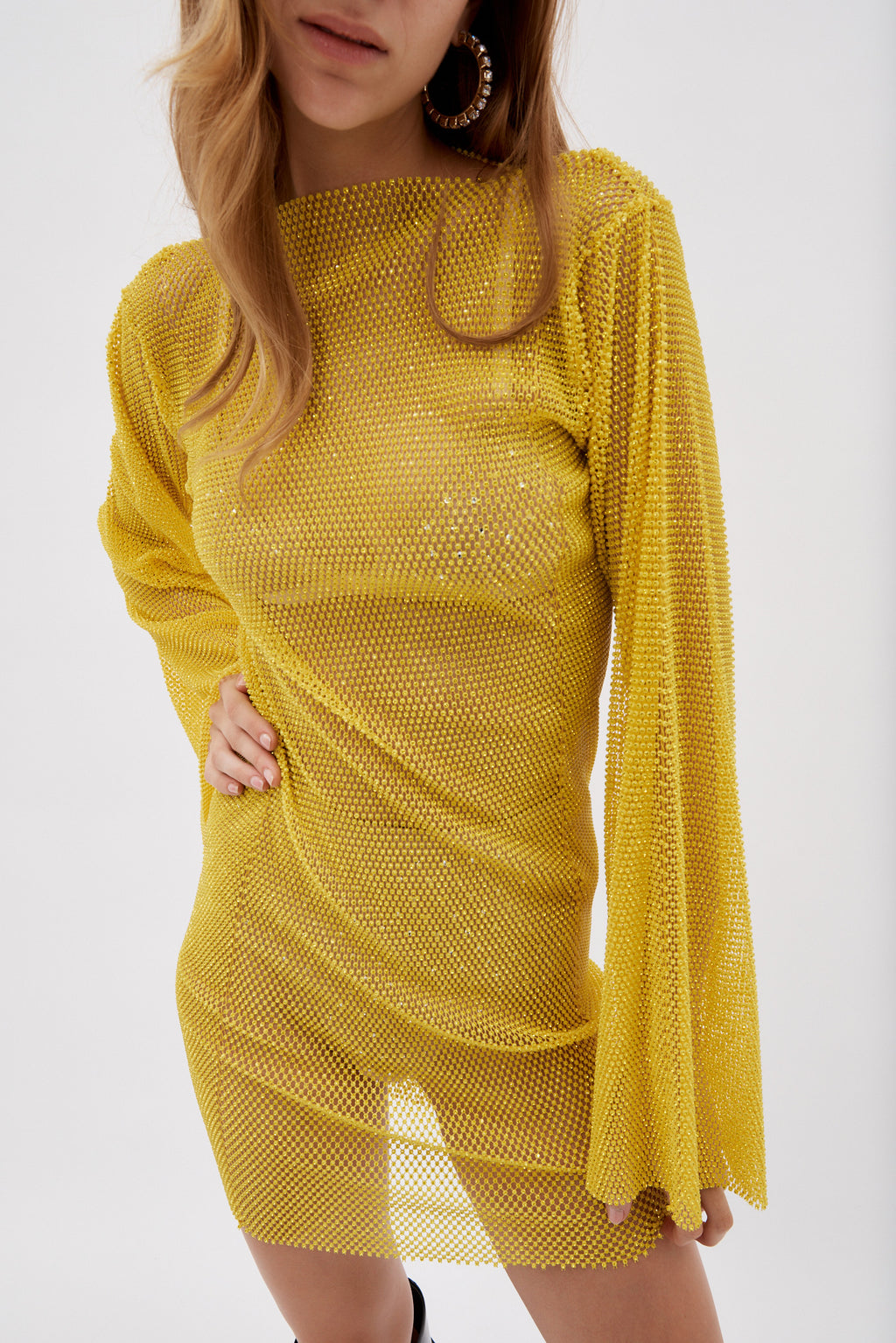 Diamonds Yellow Mini Dress - Désordre Boutique